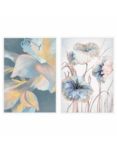 Cadre DKD Home Decor Fleurs (103 x 4,5 x 143 cm) (2 Unités)