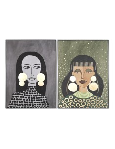 Cadre DKD Home Decor Femme Moderne (102,5 x 4,3 x 142,6 cm) (2 Unités)