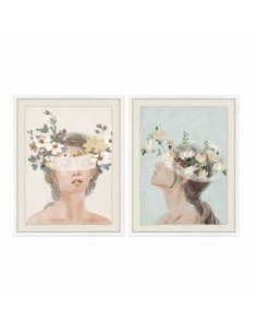 Cadre DKD Home Decor Tête (55 x 2,5 x 70 cm) (2 Unités)