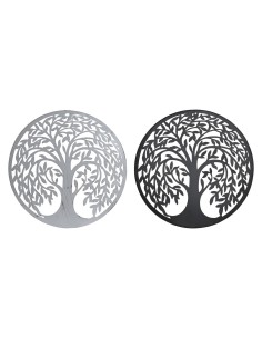 Décoration murale DKD Home Decor Arbre Métal Traditionnel (2 Unités) (40 x 1 x 40 cm)
