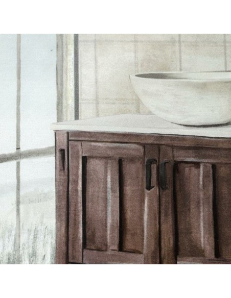 Cadre DKD Home Decor Salles de bains (2 Unités) (40 x 2 x 40 cm)