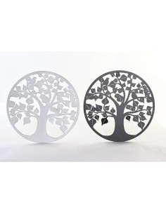 Décoration murale DKD Home Decor Arbre Métal Traditionnel (2 Unités) (40 x 1 x 40 cm)