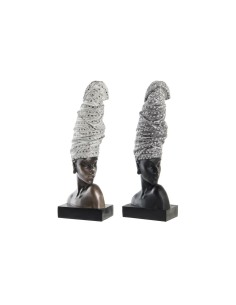 Figurine Décorative DKD Home Decor Résine Africaine (15,5 x 13,5 x 42 cm) (2 Unités)