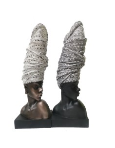 Figurine Décorative DKD Home Decor Résine Africaine (15,5 x 13,5 x 42 cm) (2 Unités) 2