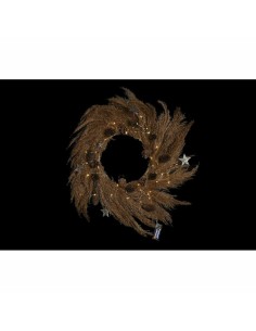 Couronne de Noël DKD Home Decor Fleur (2 Unités) (60 x 5 x 60 cm) 2