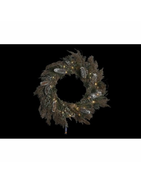 Couronne de Noël DKD Home Decor Fleur (60 x 10 x 60 cm) (2 Unités)