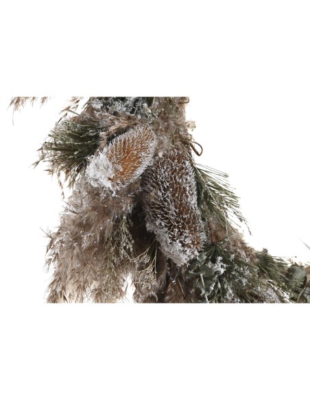 Couronne de Noël DKD Home Decor Fleur (60 x 10 x 60 cm) (2 Unités)
