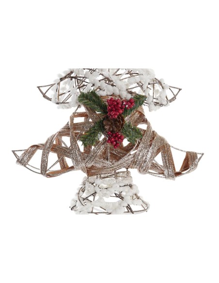 Sapin de Noël DKD Home Decor Doré Blanc Rotin (32 x 10 x 56 cm) (2 Unités)