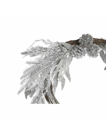Couronne de Noël DKD Home Decor Métal Polyester (50 x 6 x 40 cm) (2 Unités)