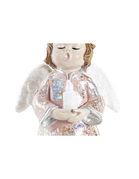 Décorations de Noël DKD Home Decor Résine Ange (7 x 5 x 13 cm) (2 Unités)