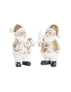 Décorations de Noël DKD Home Decor Résine Père Noël (8 x 6 x 13,5 cm) (2 Unités)
