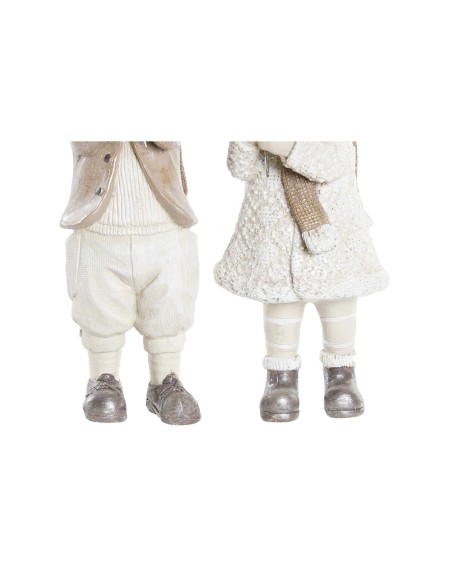 Décorations de Noël DKD Home Decor Résine Enfants (9 x 6 x 19,5 cm) (2 Unités)