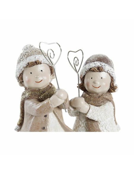 Décorations de Noël DKD Home Decor Résine Enfants (9 x 6 x 19,5 cm) (2 Unités)