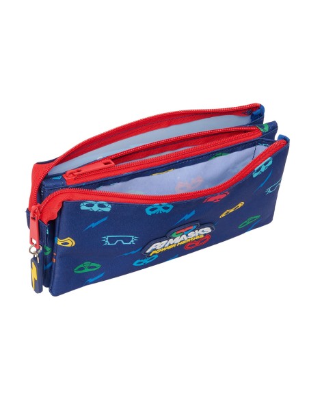 Trousse Fourre-Tout Triple PJ Masks Ready Blue marine 22 x 12 x 3 cm
