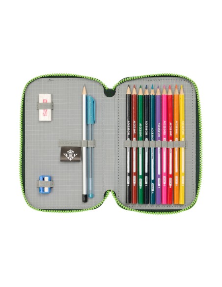 Plumier double Real Betis Balompié Vert 12.5 x 19.5 x 4 cm 28 Pièces