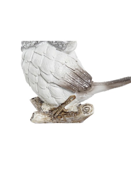 Décorations de Noël DKD Home Decor Résine Oiseau (13,5 x 7 x 12,5 cm) (2 Unités)