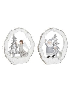 Décorations de Noël DKD Home Decor Résine (17 x 4,5 x 19 cm) (2 Unités)