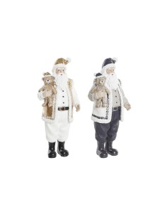 Décorations de Noël DKD Home Decor Résine Père Noël (12 x 9 x 27 cm) (2 Unités)