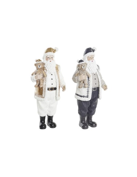 Décorations de Noël DKD Home Decor Résine Père Noël (12 x 9 x 27 cm) (2 Unités)