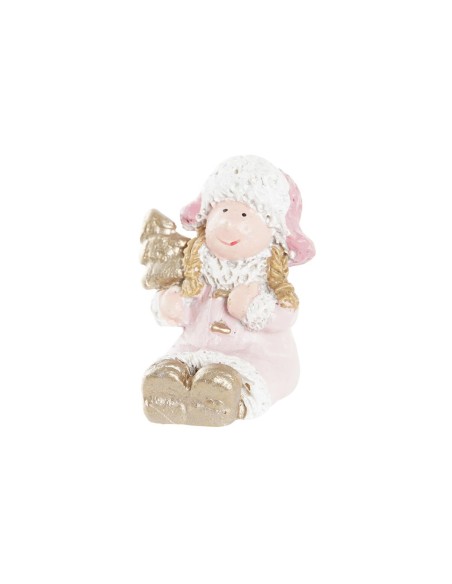 Décorations de Noël DKD Home Decor Résine Ange (3,5 x 2,5 x 4 cm) (4 Unités)