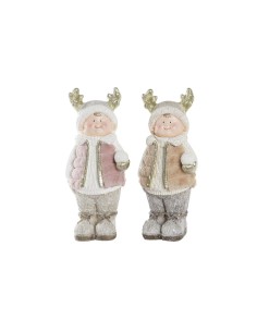 Décorations de Noël DKD Home Decor Enfants Magnésium (20,5 x 18 x 49,5 cm) (2 Unités)