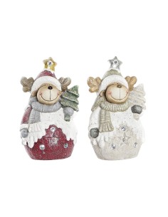 Décorations de Noël DKD Home Decor Renne Magnésium (24 x 17 x 39 cm) (2 Unités)