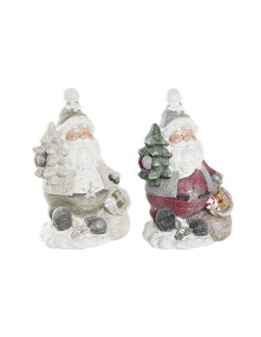 Décorations de Noël DKD Home Decor Père Noël Magnésium (27 x 20 x 43 cm) (2 Unités)