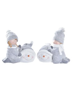 Décorations de Noël DKD Home Decor Polyester Magnésium (36 x 22 x 33 cm) (4 Unités)