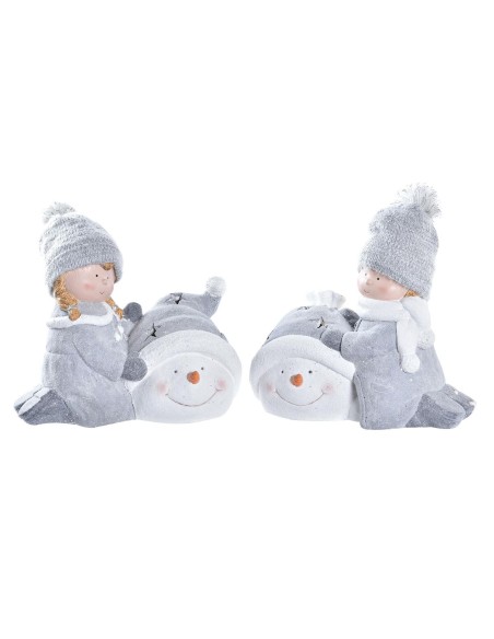 Décorations de Noël DKD Home Decor Polyester Magnésium (36 x 22 x 33 cm) (4 Unités)