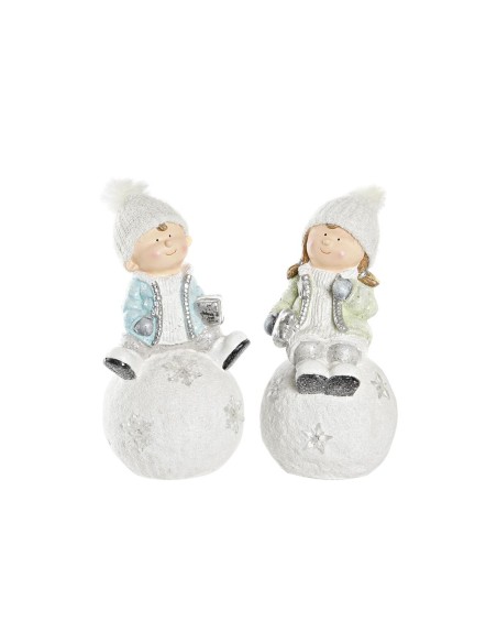 Décorations de Noël DKD Home Decor Enfants Magnésium (21,5 x 20 x 39 cm) (2 Unités)