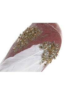Décorations de Noël DKD Home Decor Polyester Oiseau (20 x 9 x 46 cm) (2 Unités) 2