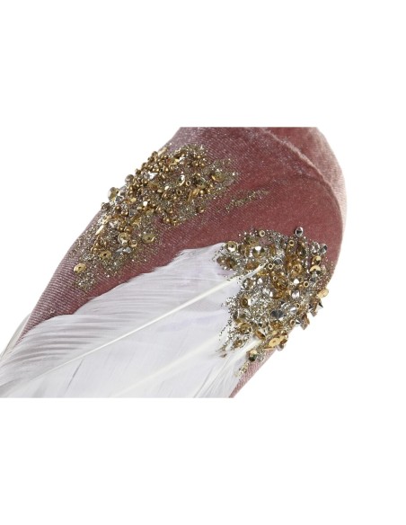 Décorations de Noël DKD Home Decor Polyester Oiseau (20 x 9 x 46 cm) (2 Unités)