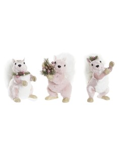 Décorations de Noël DKD Home Decor Polyester Écureuil (13 x 16 x 21 cm) (3) (3 Unités)