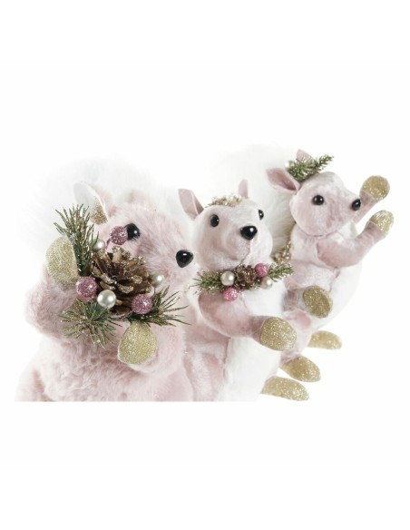 Décorations de Noël DKD Home Decor Polyester Écureuil (13 x 16 x 21 cm) (3) (3 Unités)