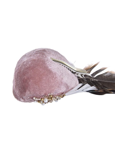 Décorations de Noël DKD Home Decor Polyester Oiseau (25 x 8 x 8 cm) (2 Unités)