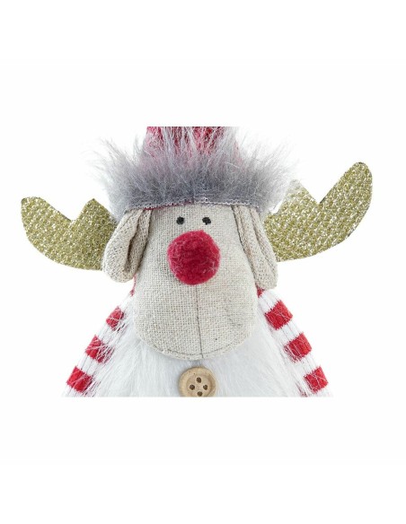 Décorations de Noël DKD Home Decor Polyester Renne (8 x 14 x 19 cm) (2 Unités)
