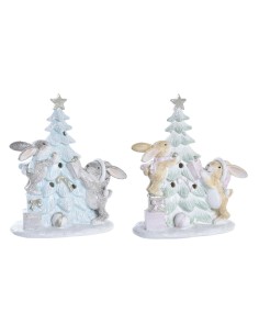 Décorations de Noël DKD Home Decor Arbre Résine (13,5 x 8 x 16 cm) (2 Unités)