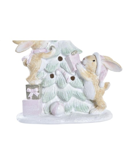 Décorations de Noël DKD Home Decor Arbre Résine (13,5 x 8 x 16 cm) (2 Unités)