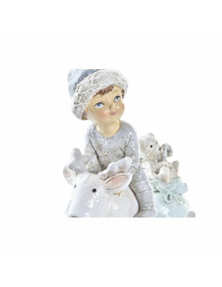 Décorations de Noël DKD Home Decor Résine Enfants (13 x 6 x 13,5 cm) (2 Unités)