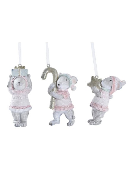 Décorations de Noël DKD Home Decor Résine (5 x 3 x 8,5 cm) (3) (3 Unités)