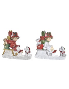 Décorations de Noël DKD Home Decor Résine (14,5 x 7 x 12,5 cm) (2 Unités)