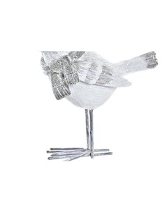 Décorations de Noël DKD Home Decor Résine Oiseau (10,5 x 5,5 x 10,5 cm) (2 Unités) 2