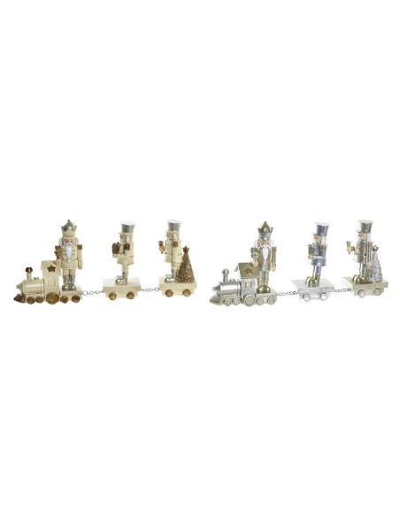 Décorations de Noël DKD Home Decor Résine Train (28 x 5 x 12 cm) (2 Unités)