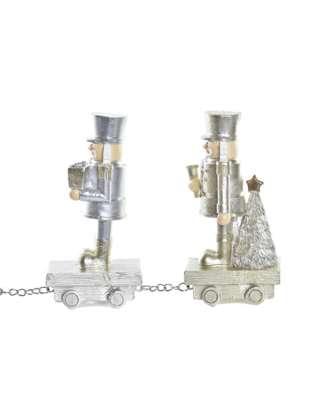 Décorations de Noël DKD Home Decor Résine Train (28 x 5 x 12 cm) (2 Unités)