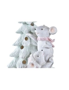 Décorations de Noël DKD Home Decor Souris Résine (13 x 8,5 x 16 cm) (2 Unités) 2