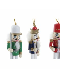 Décorations de Noël DKD Home Decor Bois Casse-Noisette (3 x 3 x 10 cm) (4 Unités) 2