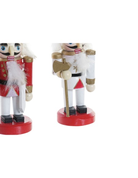 Décorations de Noël DKD Home Decor Bois Casse-Noisette (3 x 3 x 10 cm) (4 Unités)