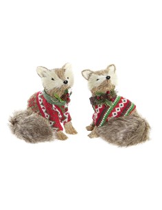 Décorations de Noël DKD Home Decor Polyester (16 x 18 x 21 cm) (2 Unités)