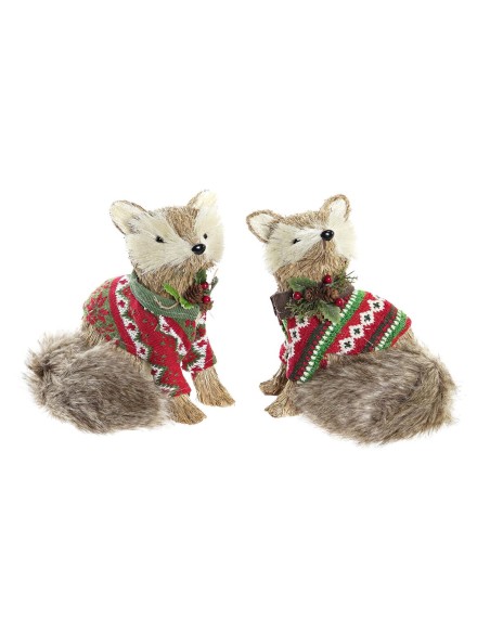 Décorations de Noël DKD Home Decor Polyester (16 x 18 x 21 cm) (2 Unités)
