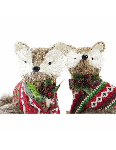 Décorations de Noël DKD Home Decor Polyester (16 x 18 x 21 cm) (2 Unités)